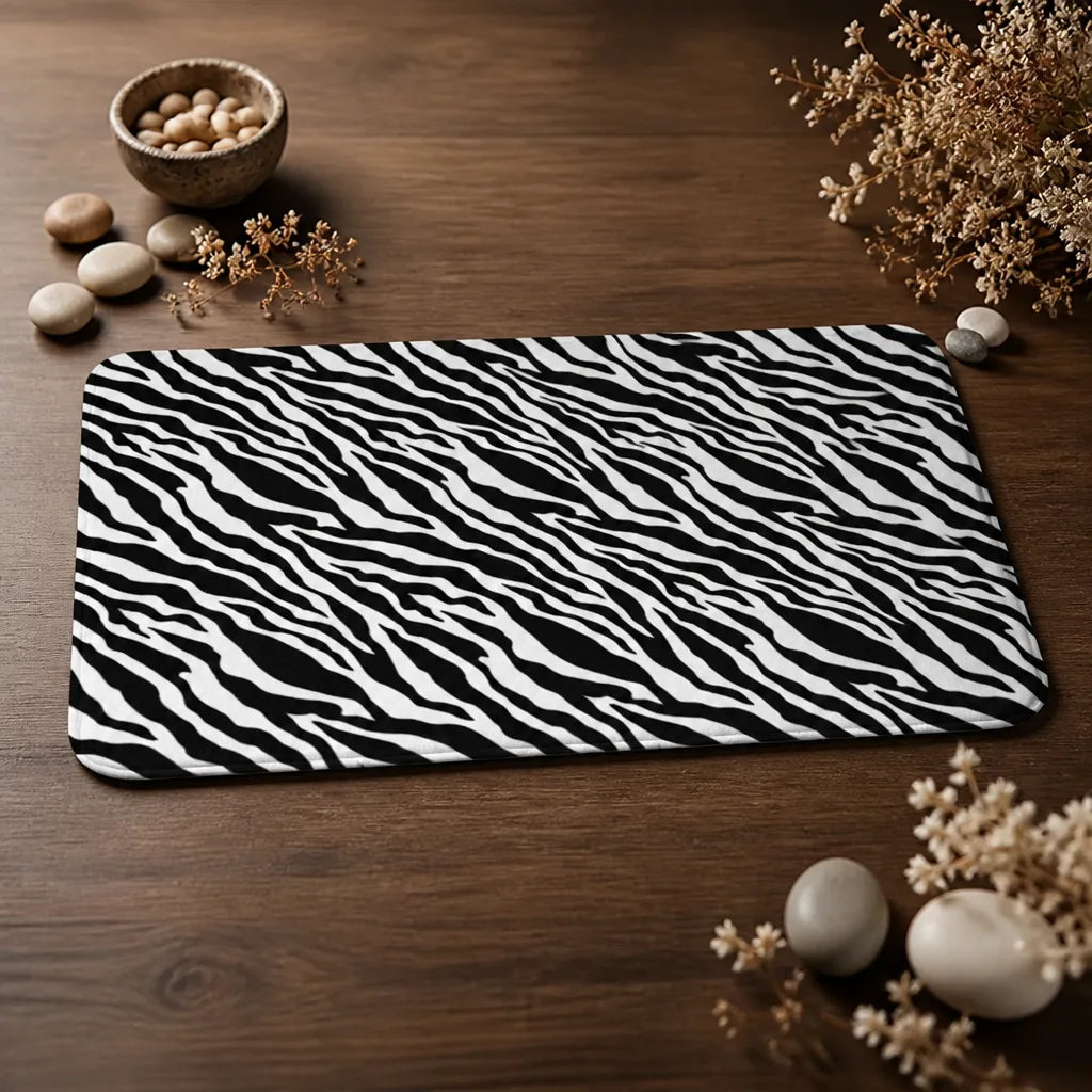 Tapis de bain zebre