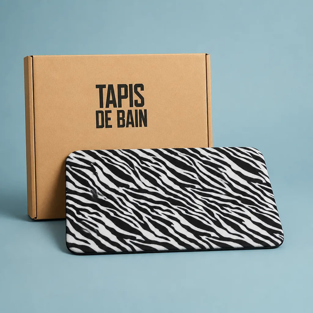 Tapis de bain zebre