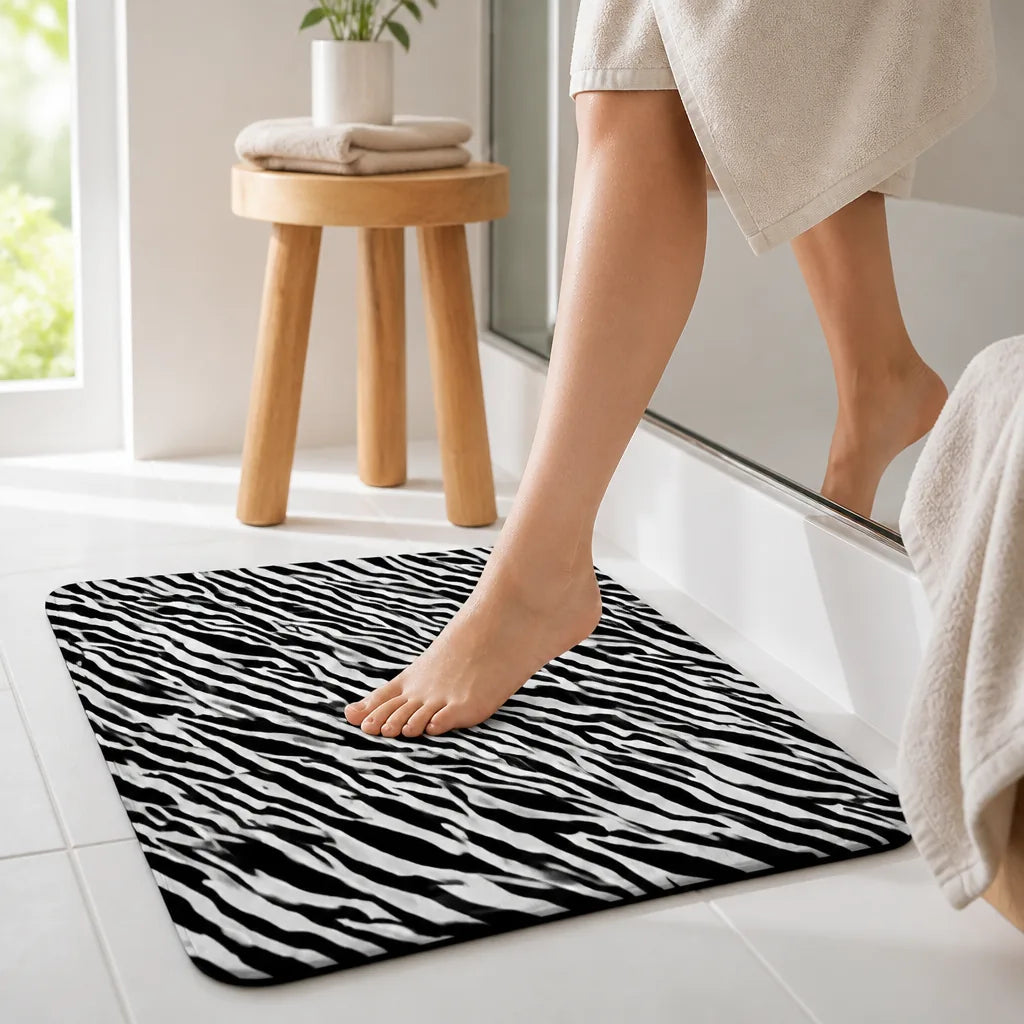 Tapis de bain zebre