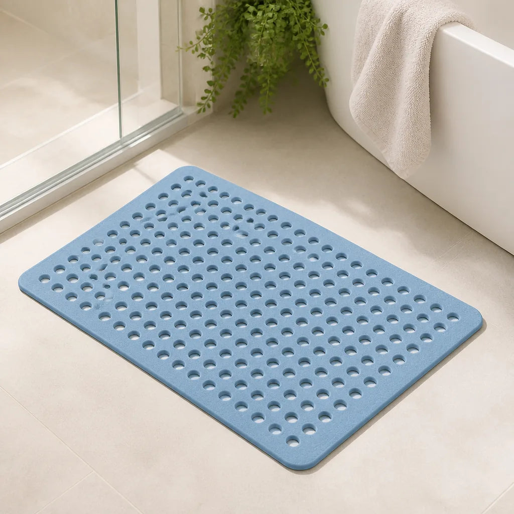 Tapis De Bains Antidérapant En 90 Cm Gris Argenté