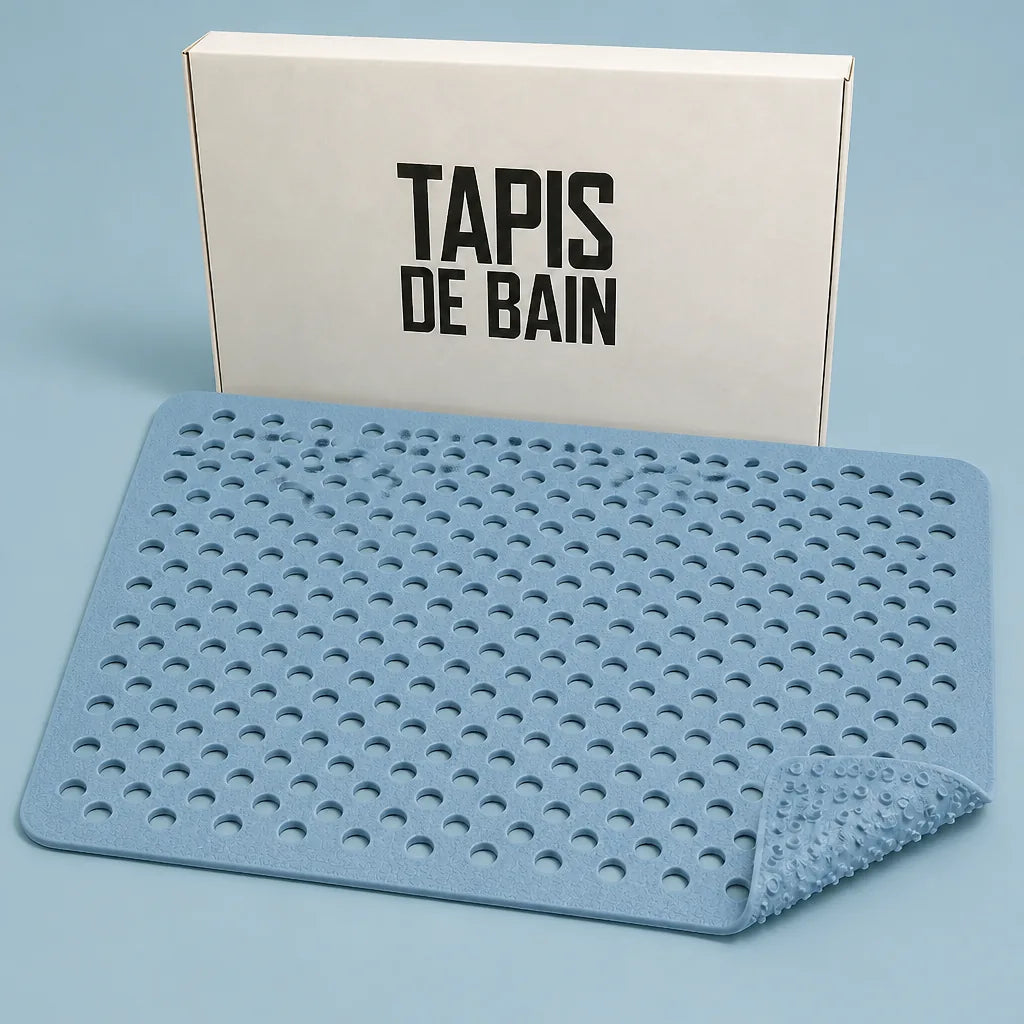 Tapis De Bains Antidérapant En 90 Cm Gris Argenté