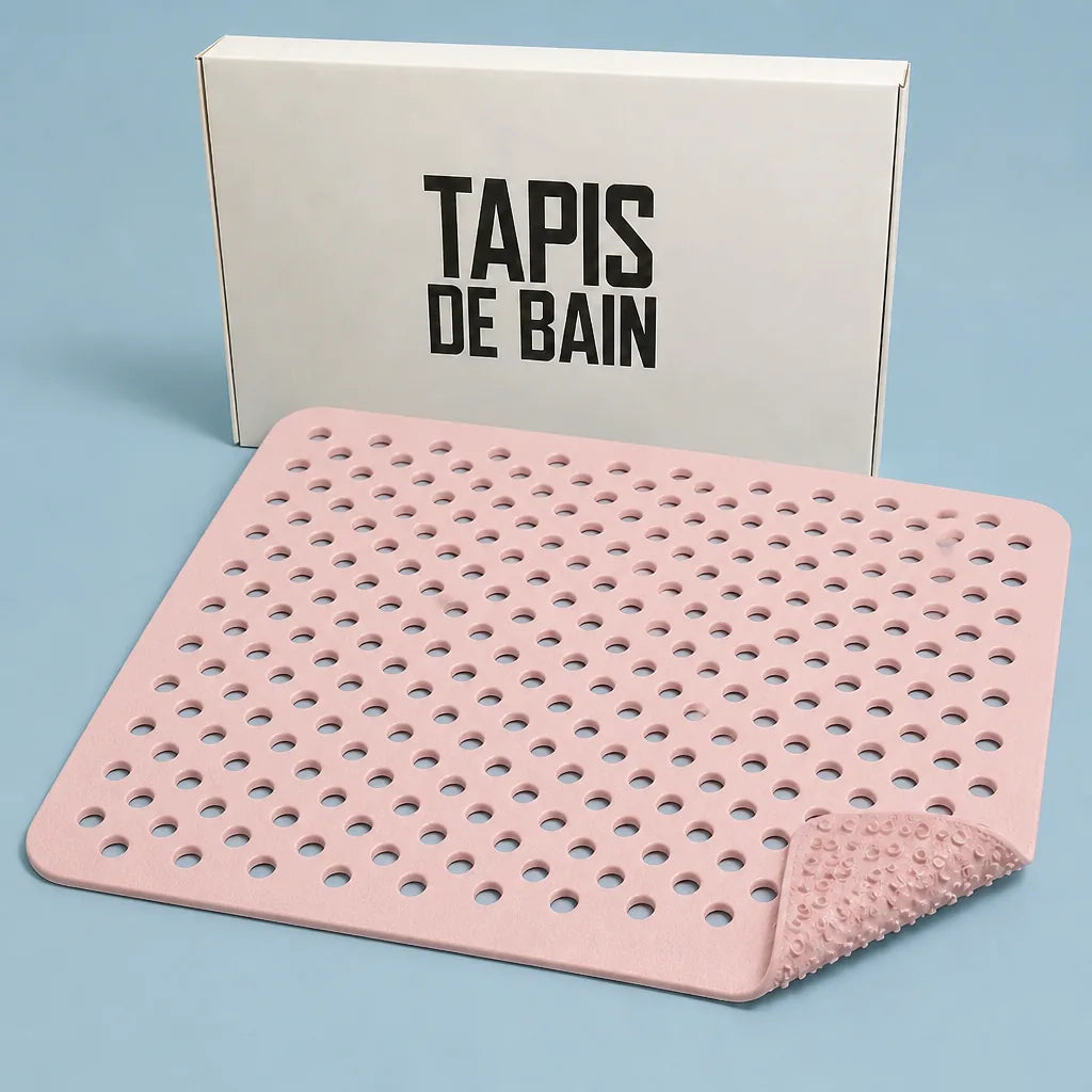 Tapis De Bains Antidérapant En 90 Cm Gris Argenté