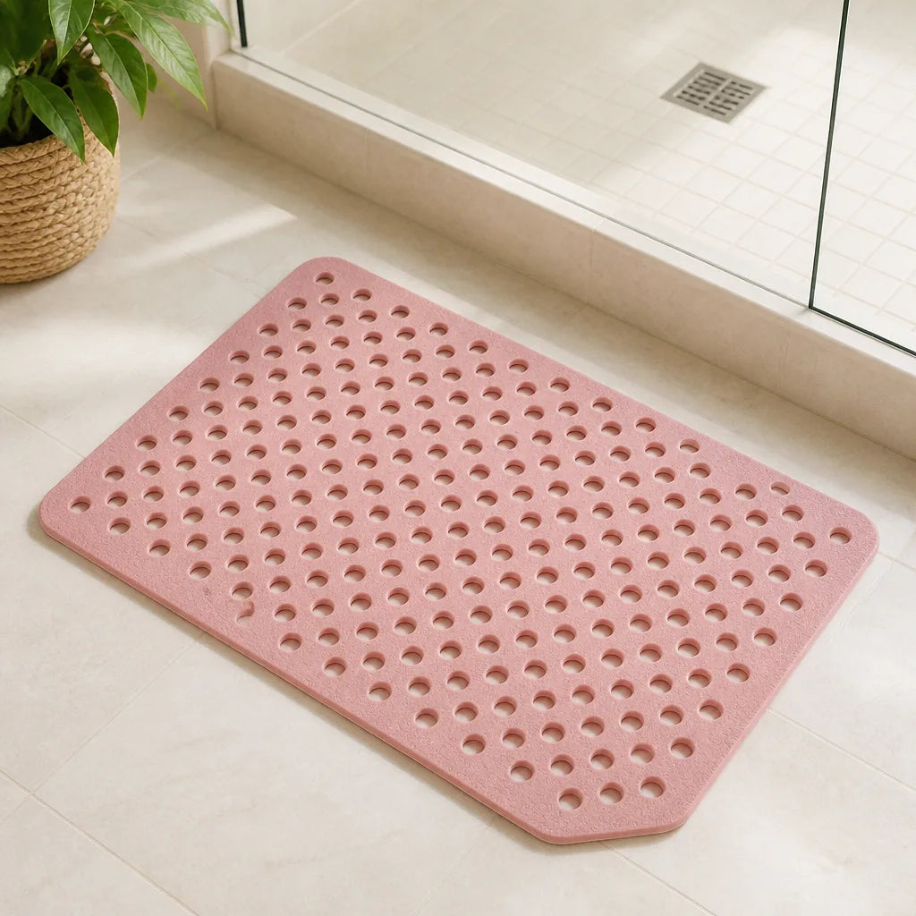 Tapis De Bains Antidérapant En 90 Cm Gris Argenté