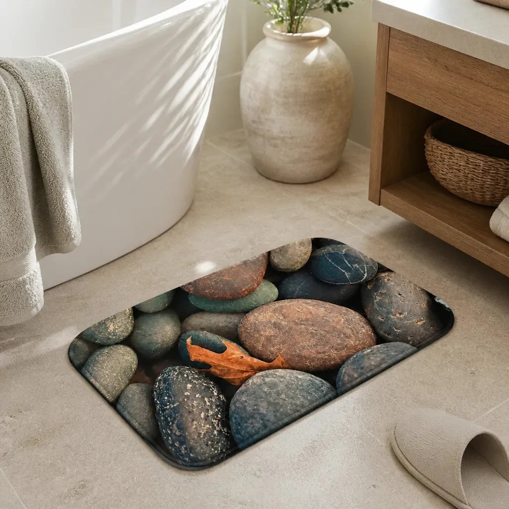 Tapis de pierre salle de bain