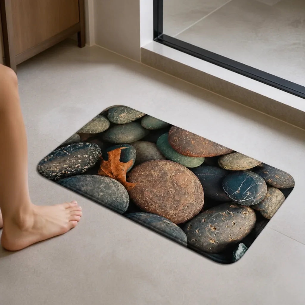 Tapis de pierre salle de bain