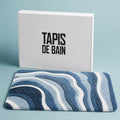 Tapis De Salle De Bain Bambou Bleu