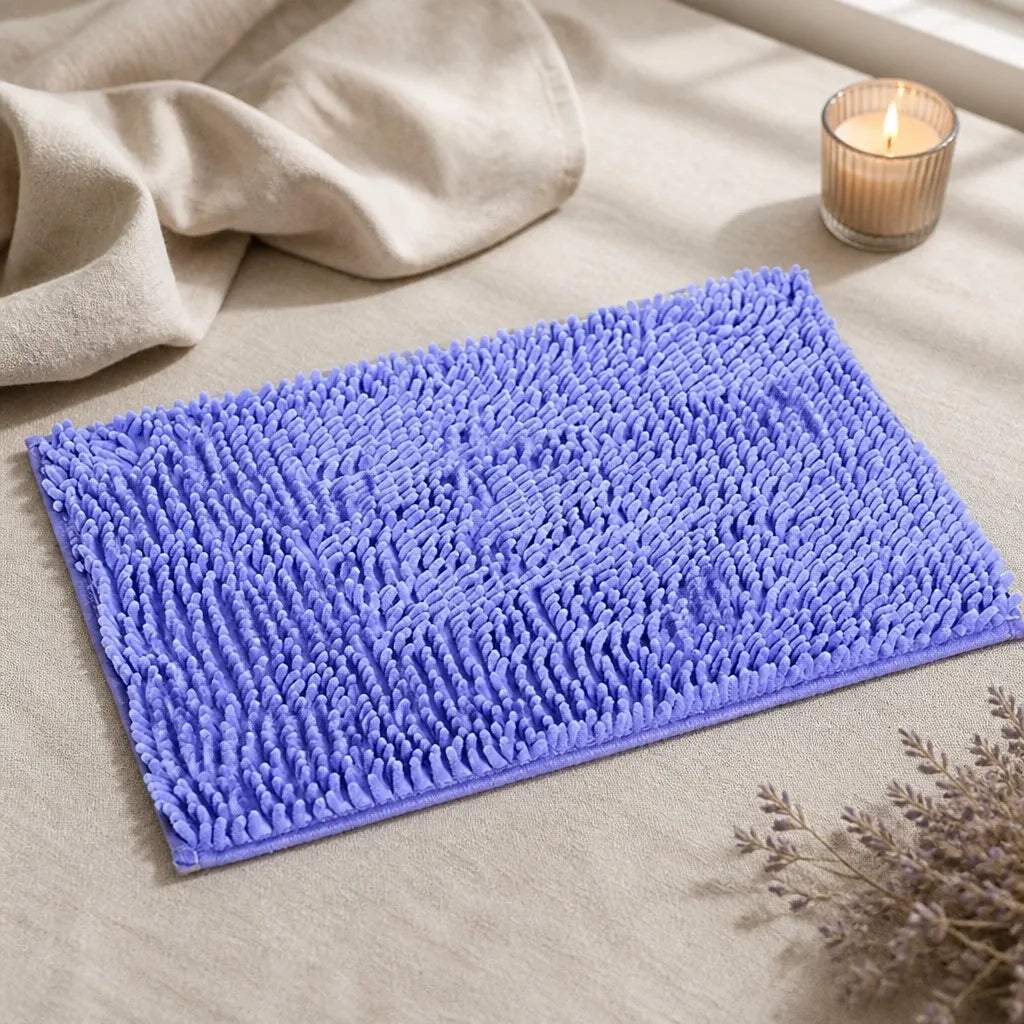 Tapis de salle de bain violet