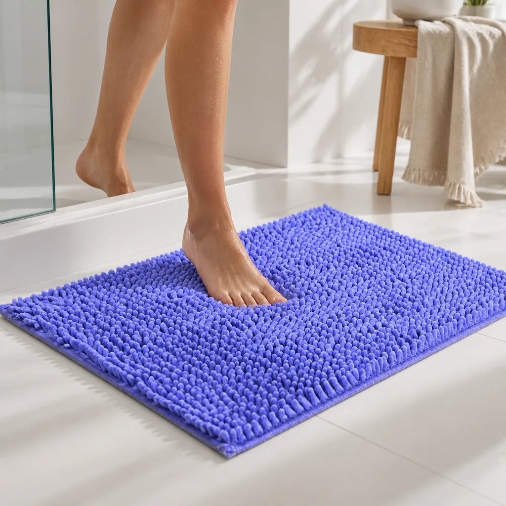 Tapis de salle de bain violet