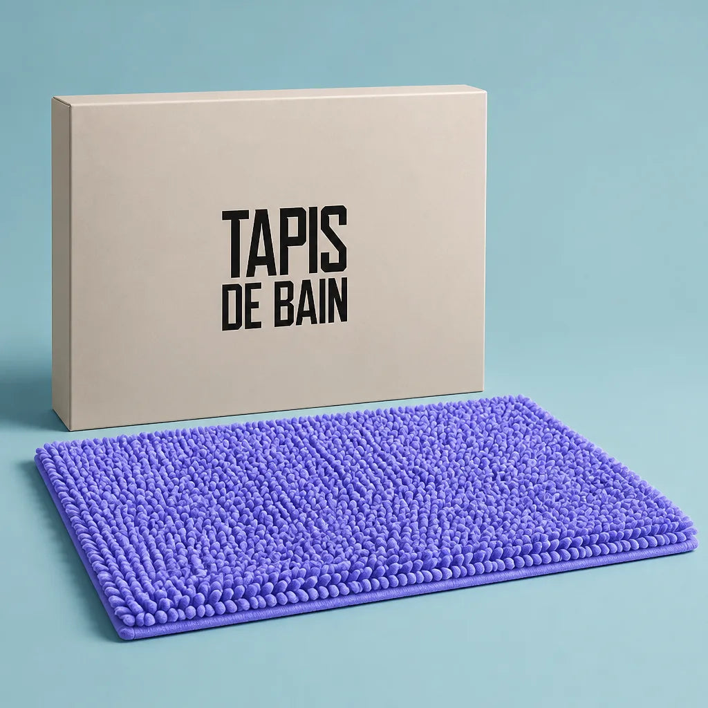 Tapis de salle de bain violet