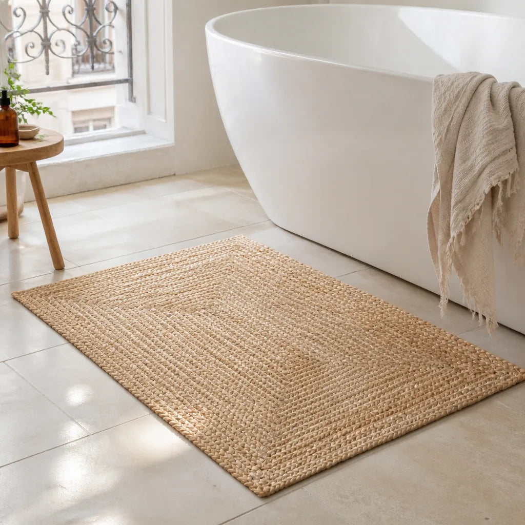 Tapis jute salle de bain