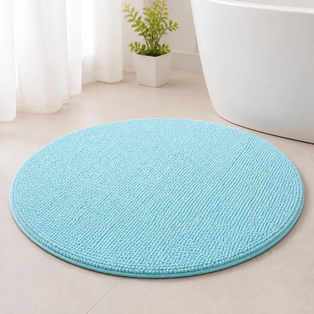 tapis rond salle de bain