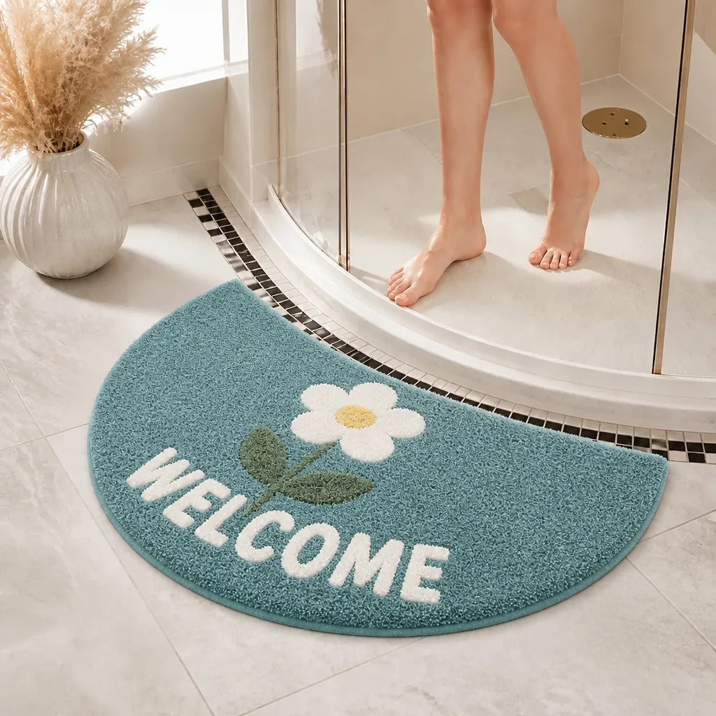 Tapis salle de bain arrondi