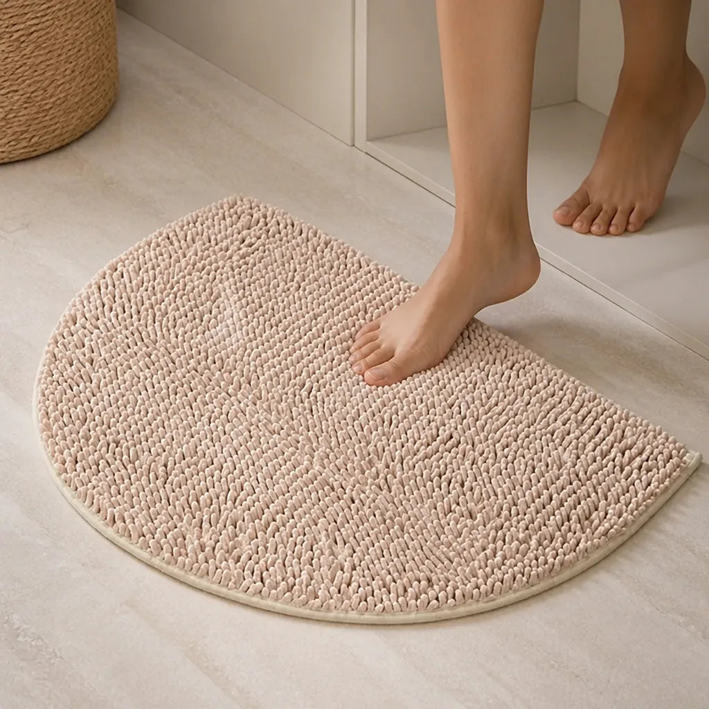 Tapis salle de bain demi cercle
