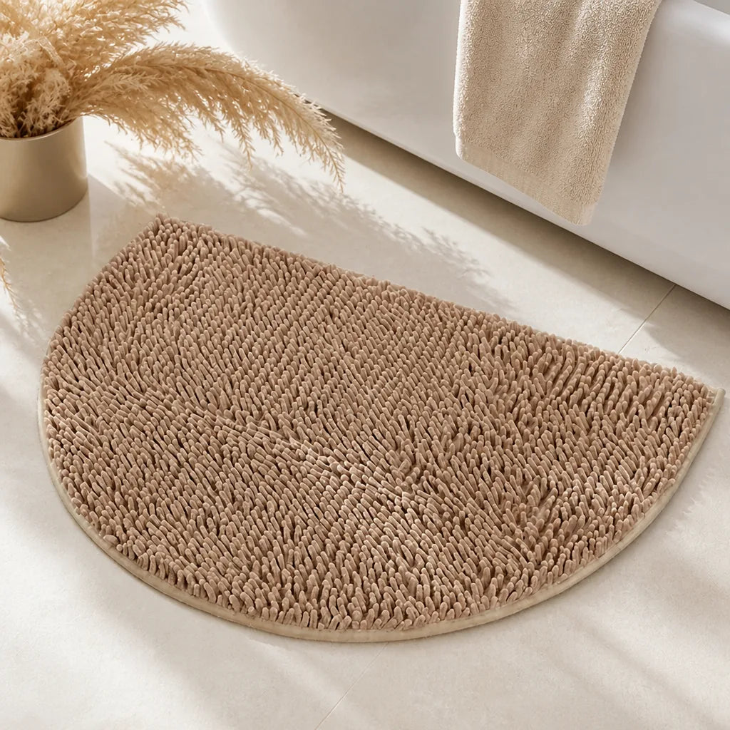 Tapis salle de bain demi cercle