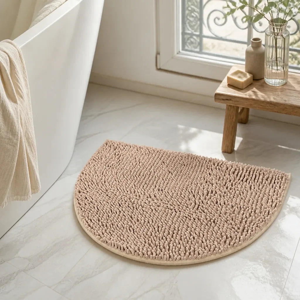 Tapis salle de bain demi cercle