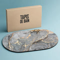 Tapis salle de bain effet marbre