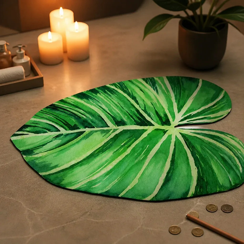 Tapis salle de bain forme originale