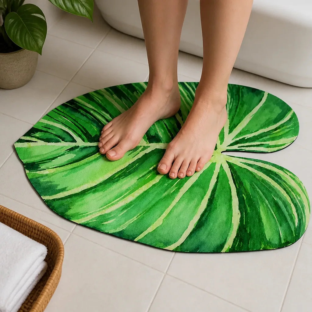 Tapis salle de bain forme originale