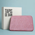 Tapis salle de bain framboise