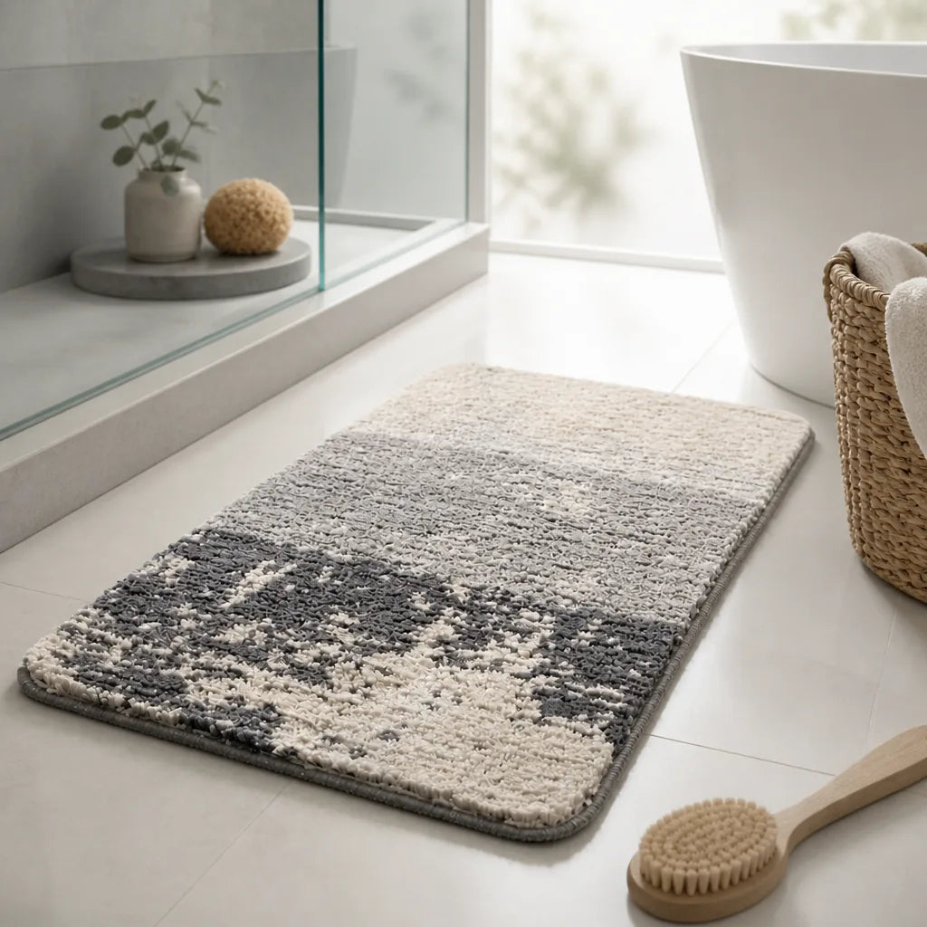 tapis-salle-de-bain-gris-et-blanc