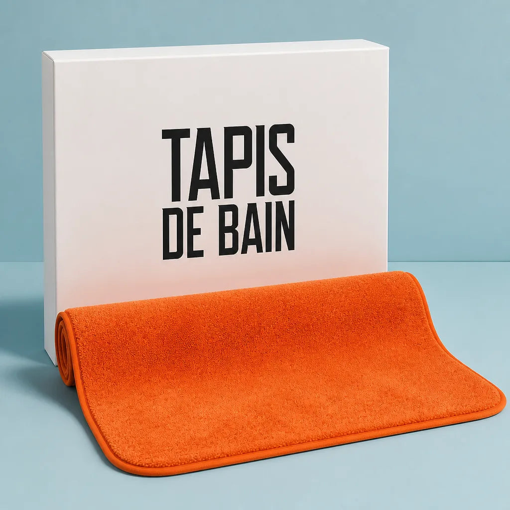 Tapis salle de bain orange tapis de bain