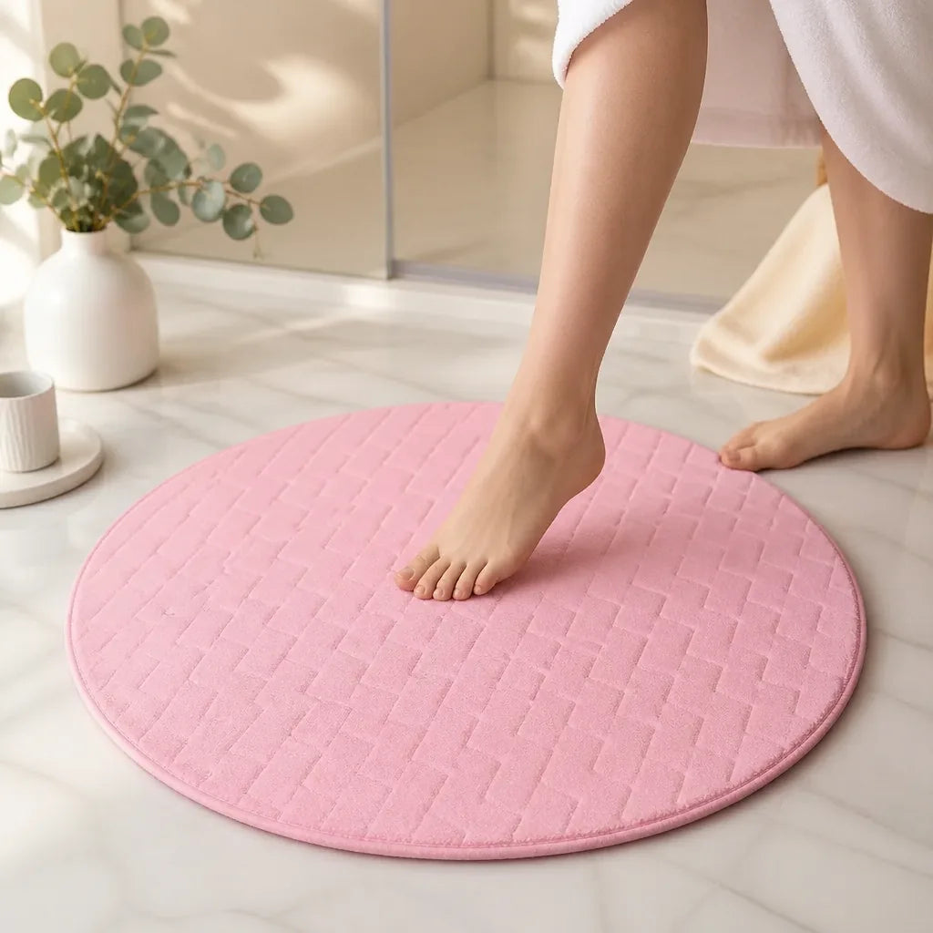 Tapis salle de bain rond 100 cm