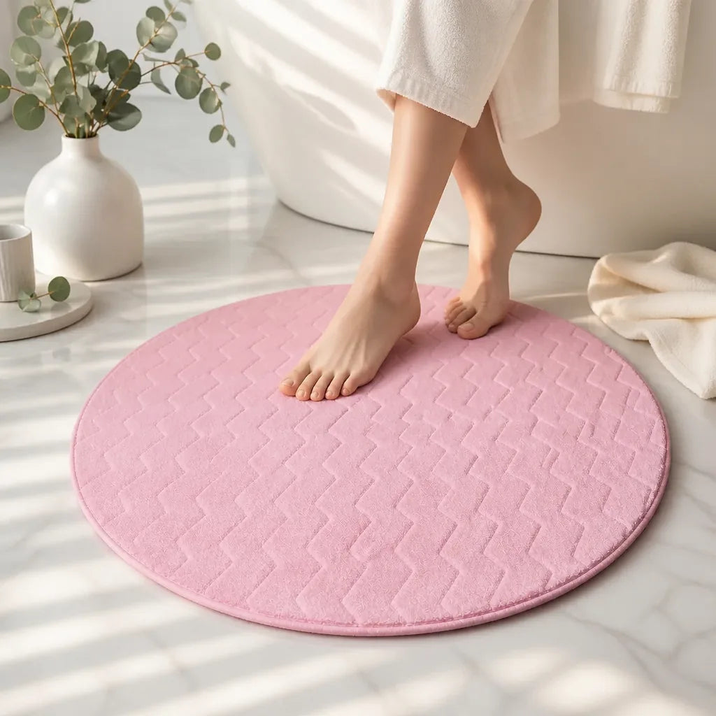 Tapis salle de bain rond 100 cm