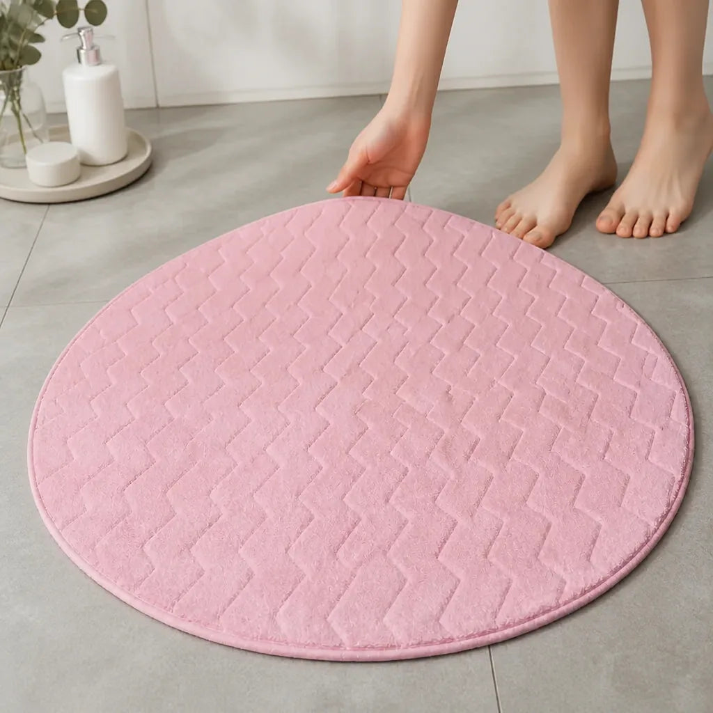 Tapis salle de bain rond 100 cm