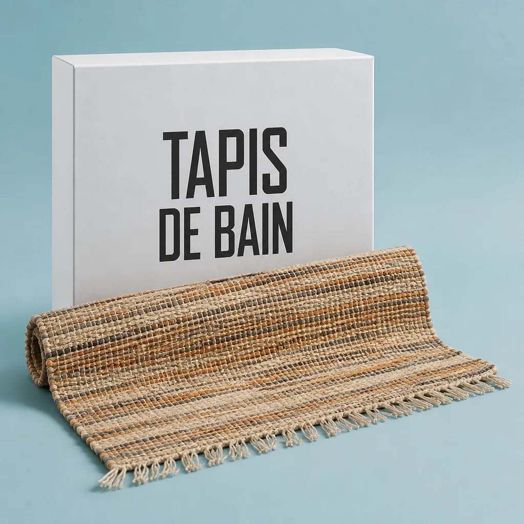 Tapis salle de bain tressé tapis de bain