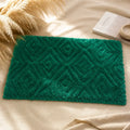 Tapis salle de bain vert emeraude