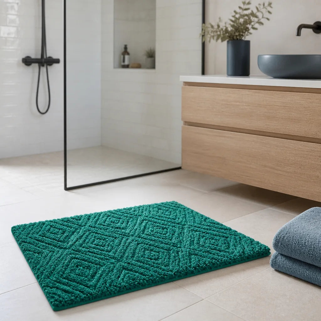 tapis-salle-de-bain-vert-emeraude