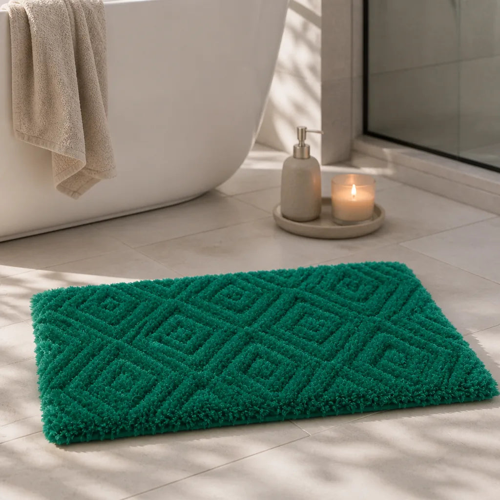 tapis-salle-de-bain-vert-emeraude