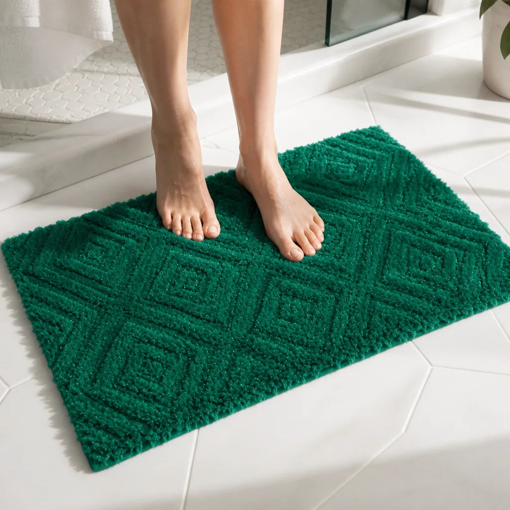 tapis-salle-de-bain-vert-emeraude