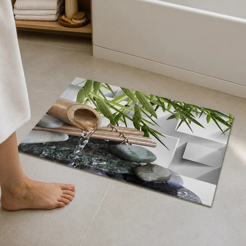 tapis salle de bain zen