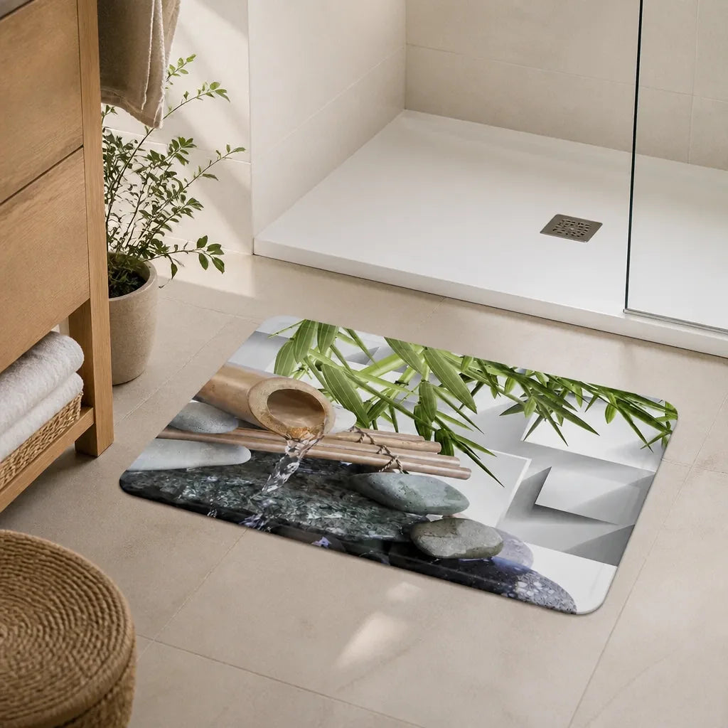 tapis salle de bain zen