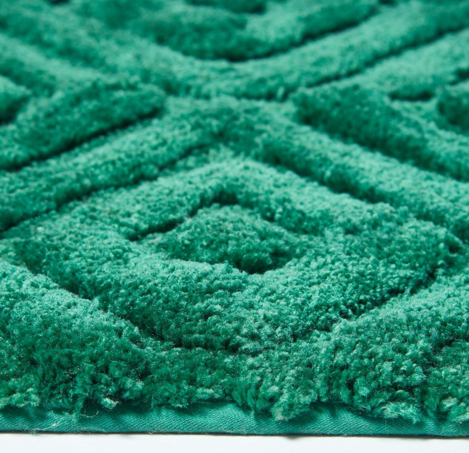 Tapis salle de bain vert emeraude