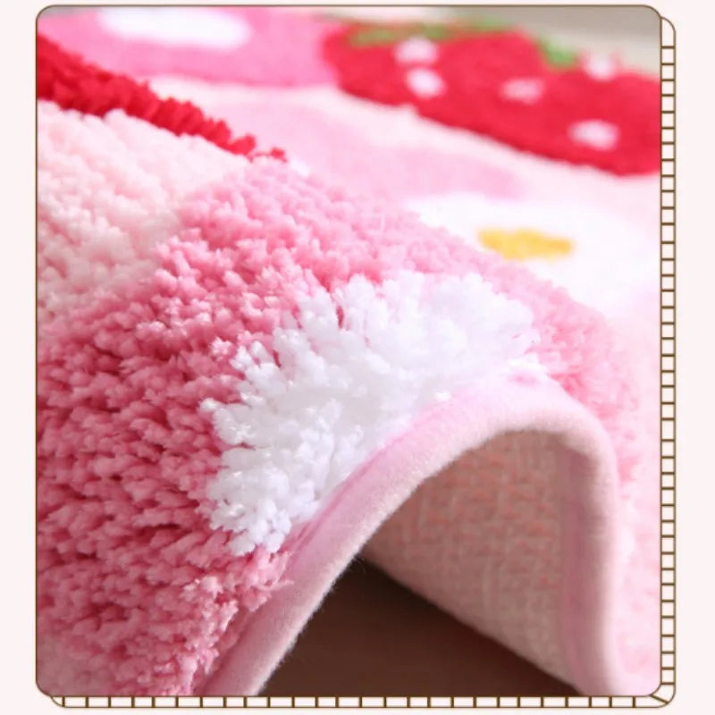 Tapis de bain fraise